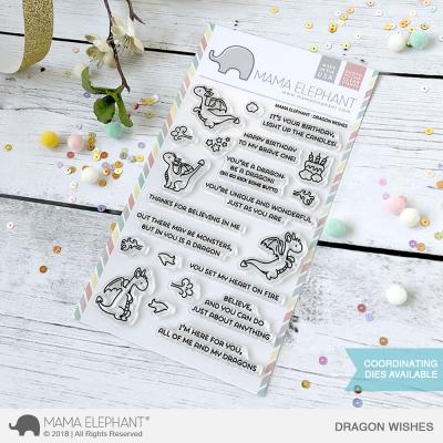 Mama Elephant Clear Stamps - Dragon Wishes